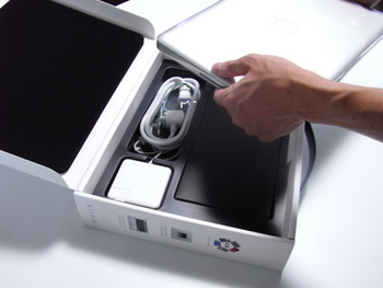 macBook unpacking process